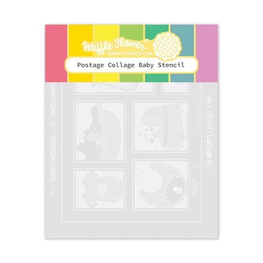 Postage Collage Baby - Stencils