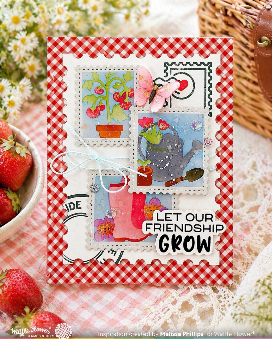 Postage Collage Gardening - Stencil
