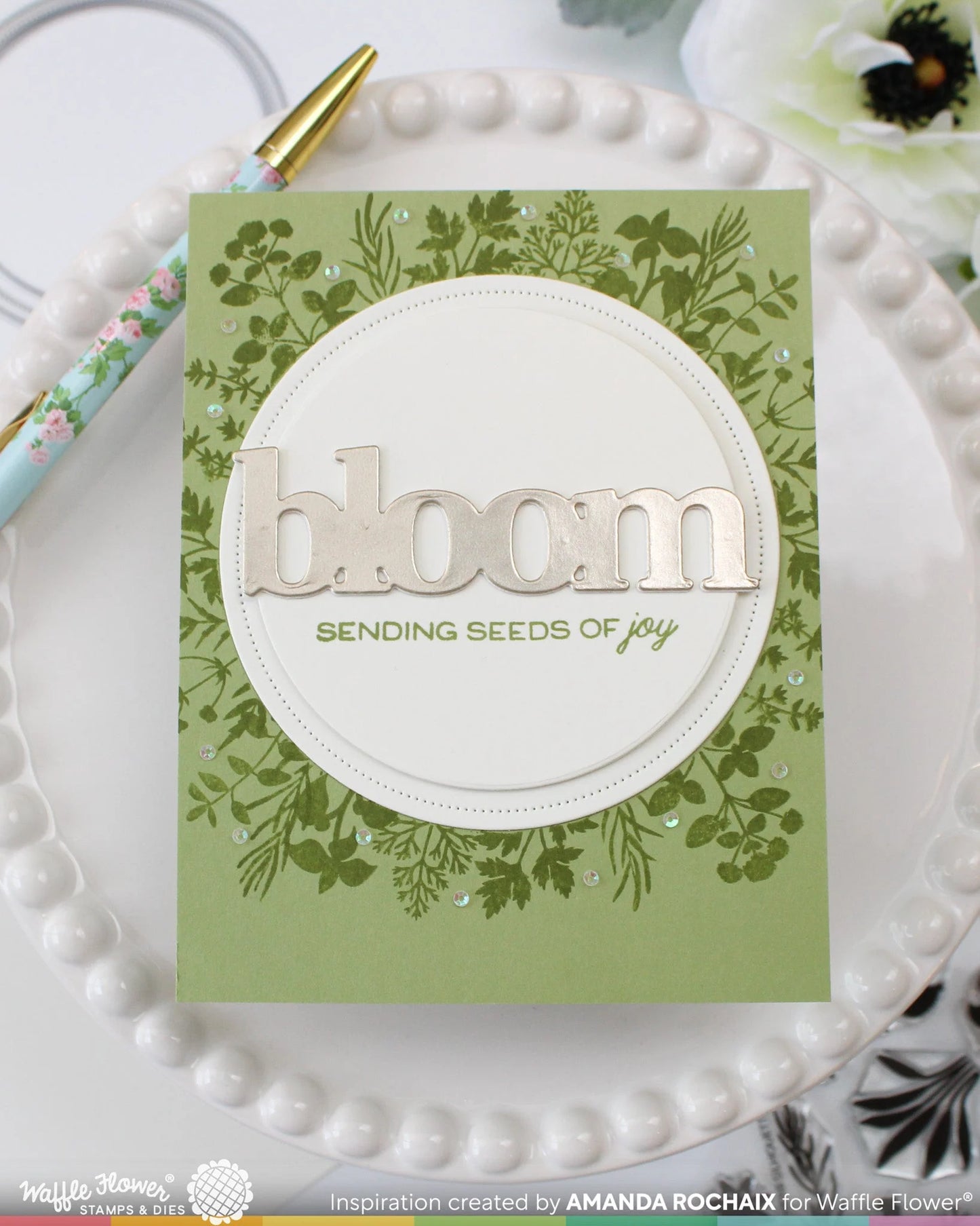 Postage Collage Herb Silhouettes - Stamp