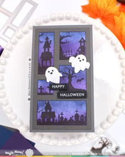 Postage Collage Haunted House Silhouette - Stamp