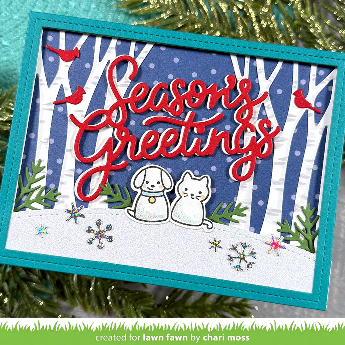 Giant Season's Greetings - Lawn Cuts