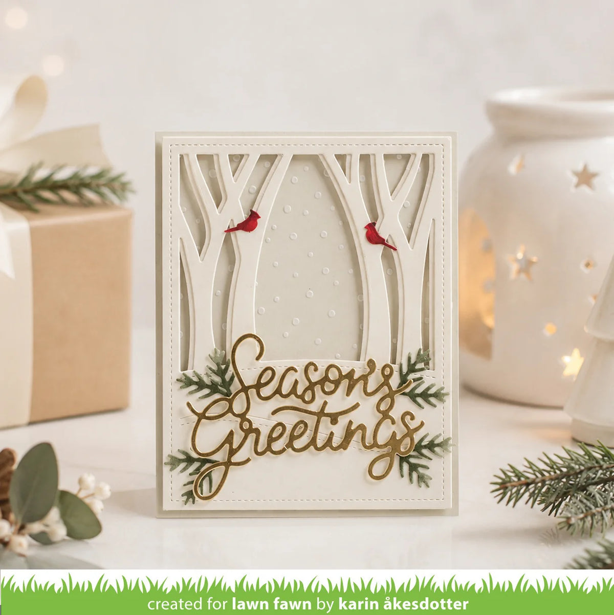 Winter Forest Backdrop - Portrait Lawn Cuts