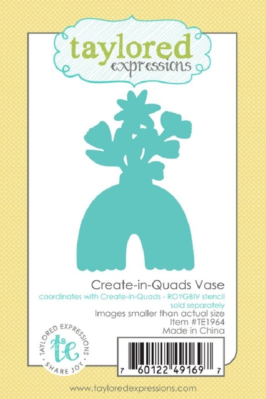 Create-In Quads - ROYGBIV Vase -  Die*