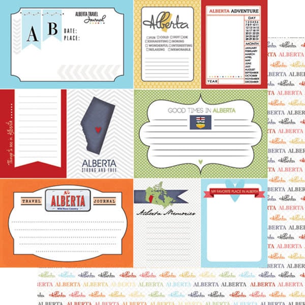 Alberta Travel Journal - 12x12 Pattern Paper