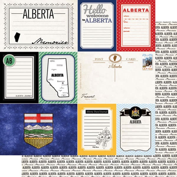 Alberta Vintage Journal - 12x12 Pattern Paper