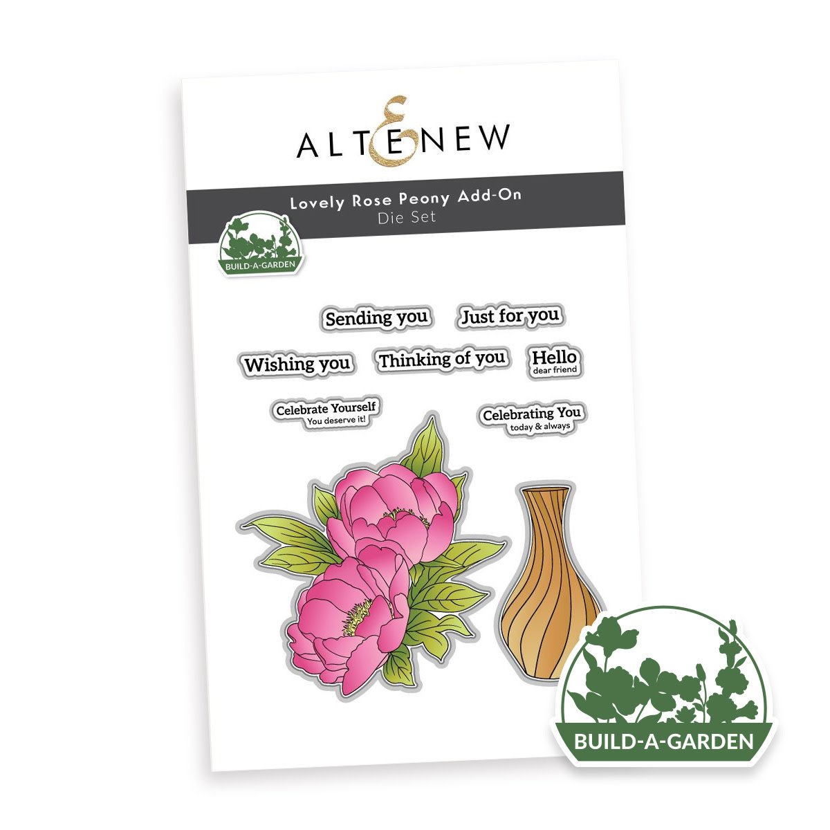 Build-A-Garden - Lovely Rose Peony Set - Stamps