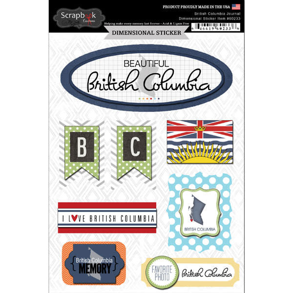 British Columbia - Dimensional Stickers