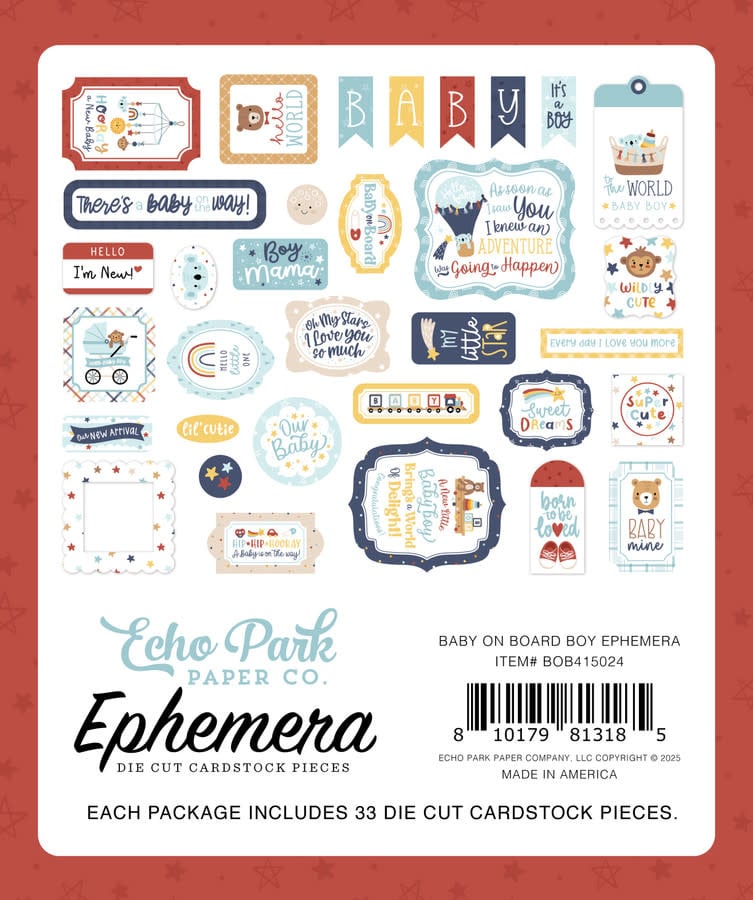Baby On Board - Boy Ephemera