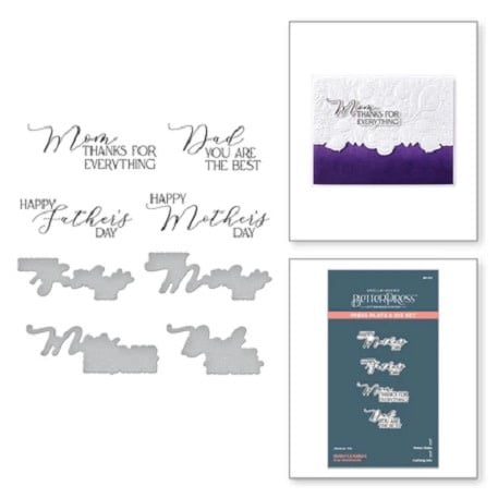 Mirrored Arch Collection - Mother's & Father's Day Sentiments - Press Plate and Die