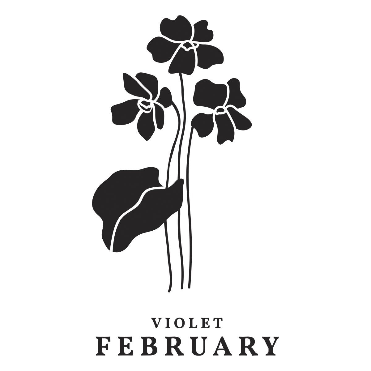 Florals Through the Year - February - Violet - Press Plates