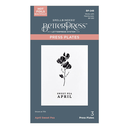 Florals Through the Year - April - Sweet Pea - Press Plates