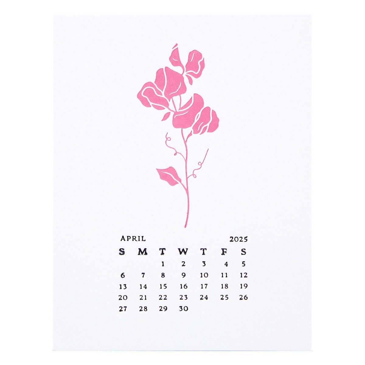 Florals Through the Year - April - Sweet Pea - Press Plates