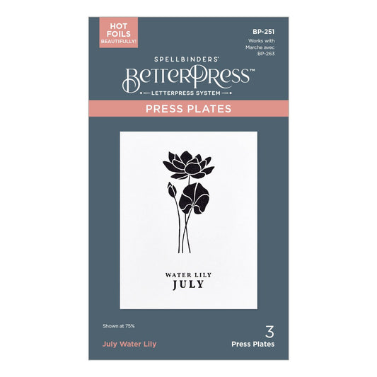 Florals Through the Year - July - Water Lily - Press Plates