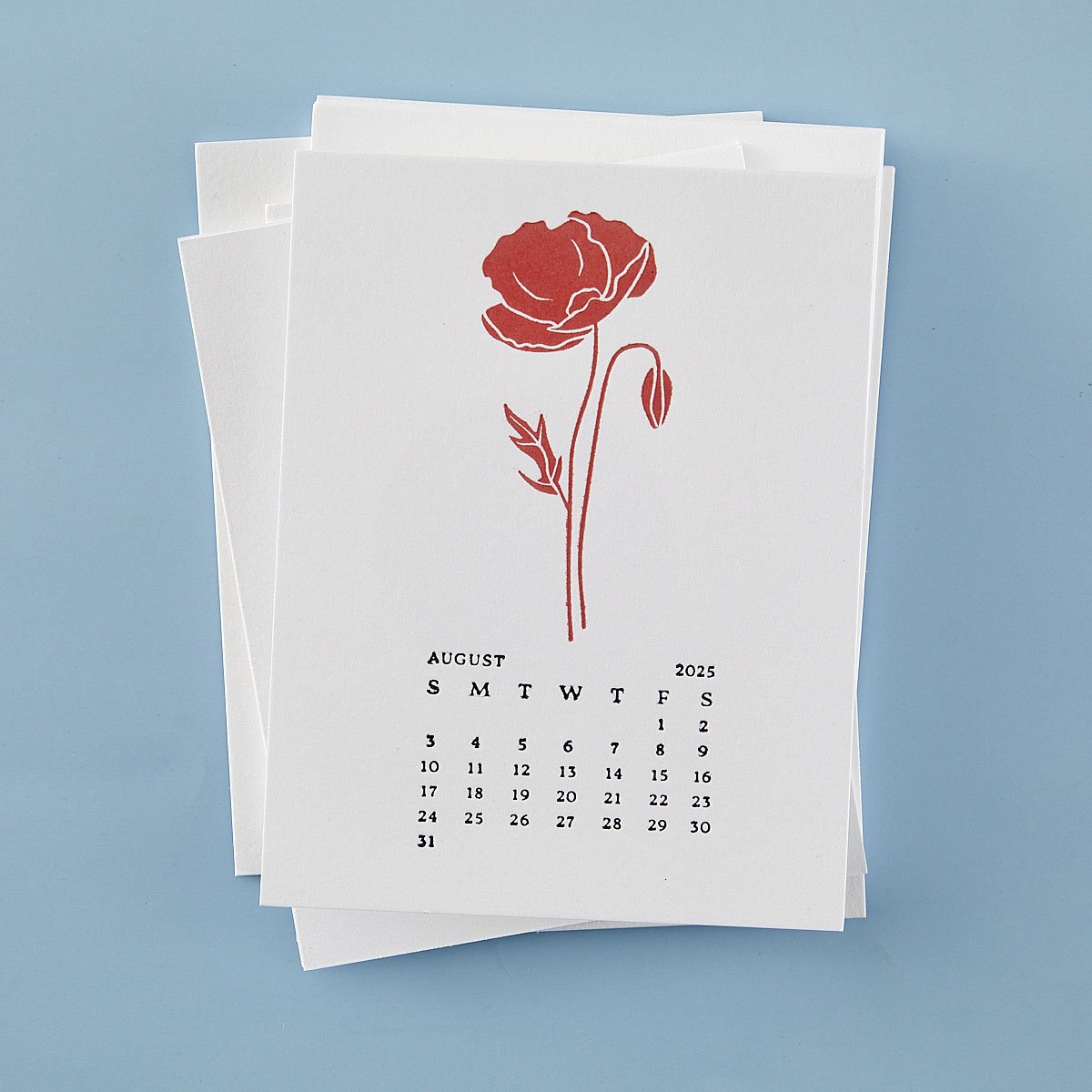 Florals Through the Year - August - Poppy - Press Plates