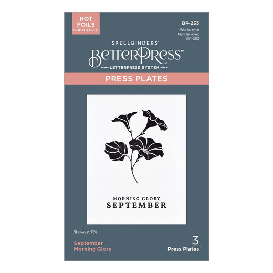 Florals Through the Year - September - Morning Glory - Press Plates