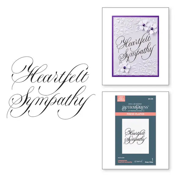 Copperplate Heartfelt Sympathy - Press Plate