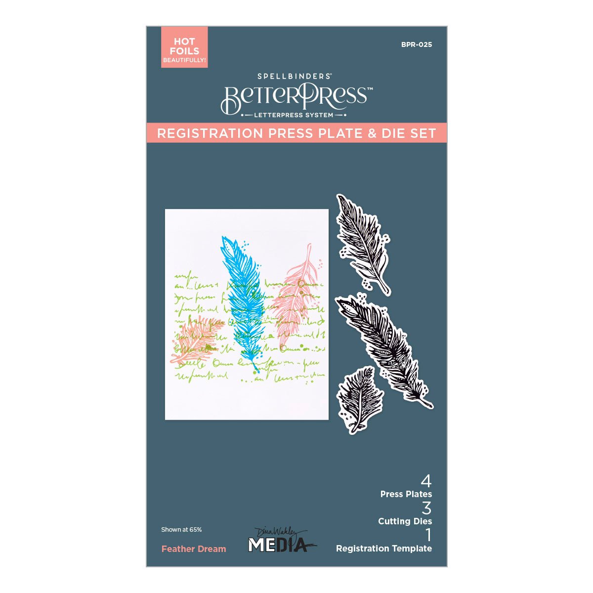 Collaged Birds Collection by Dina Wakely - Feathered Dream - Press Plates ands Dies