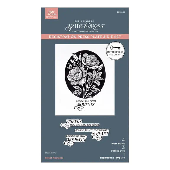 Betterpress Society - Sweet Moments August 2025 - Registration, Press Plates and Dies