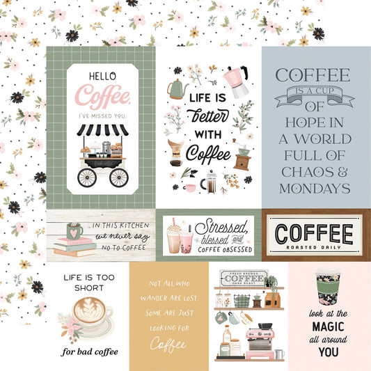 Coffee Shop - Multi Journaling Cards - 12x12 Pattern Paper