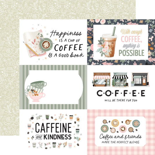Coffee Shop - 6x4 Journaling Cards - 12x12 Pattern Paper
