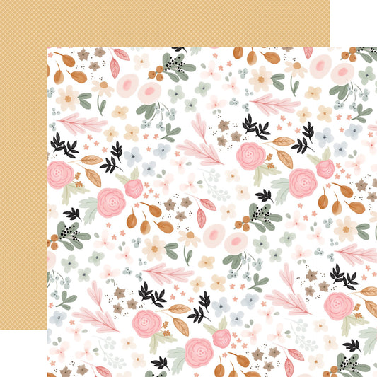 Coffee Shop - Fun Drink Floral - 12x12 Pattern Paper