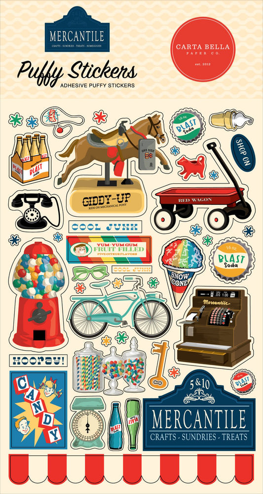 Mercantile - Puffy Stickers*