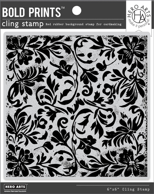 Abstract Poinsettia Bold Prints - Rubber Stamp