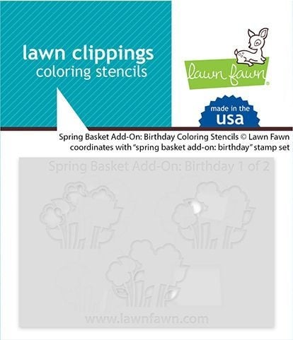 Spring Basket Add-On - Birthday Stamps, Lawn Cuts and Coloring Stencils