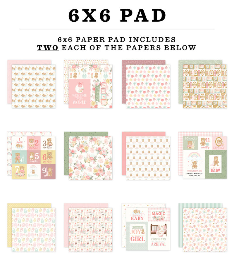 Little Lullabies - Baby Girl - 6x6 Paper Pad