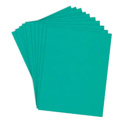 ColorWheel Cardstock Pack 8.5" x 11" - Teal Topaz - 10 Sheets