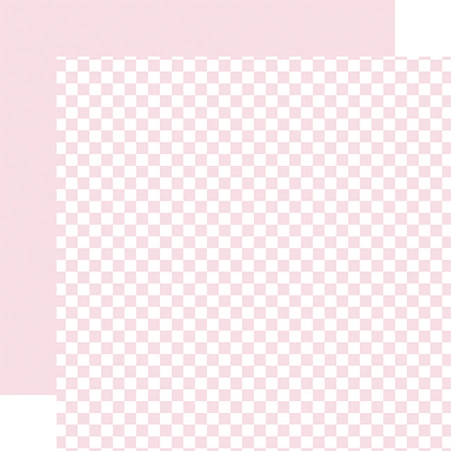 Checkerboard - Powder Pink 12x12 Patterned Paper