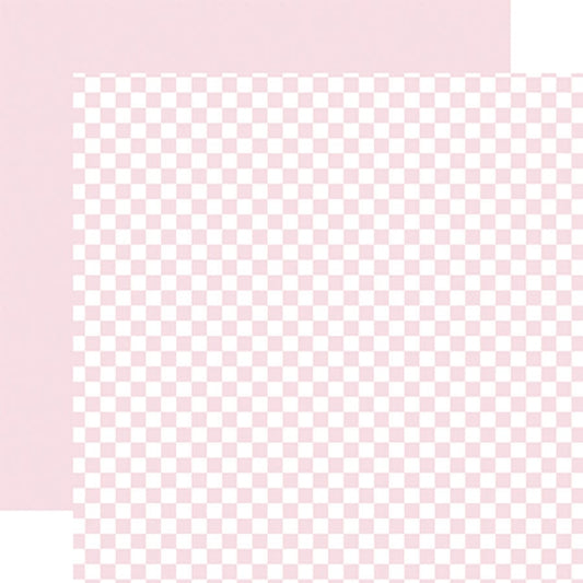 Checkerboard - Powder Pink 12x12 Patterned Paper