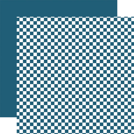 Checkerboard - Cobalt 12x12 Patterned Paper