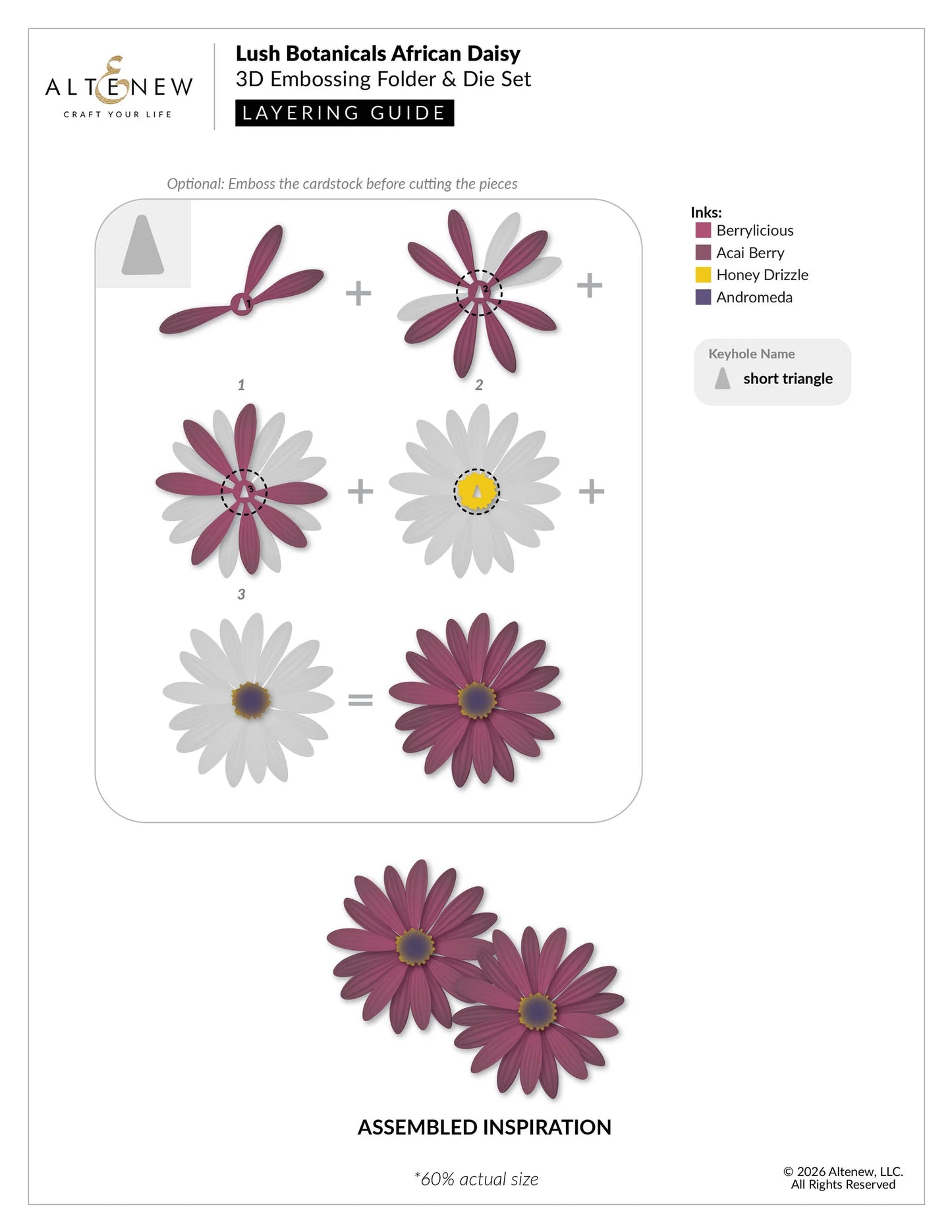 Lush Botanicals - African Daisy - 3D Embossing Folder