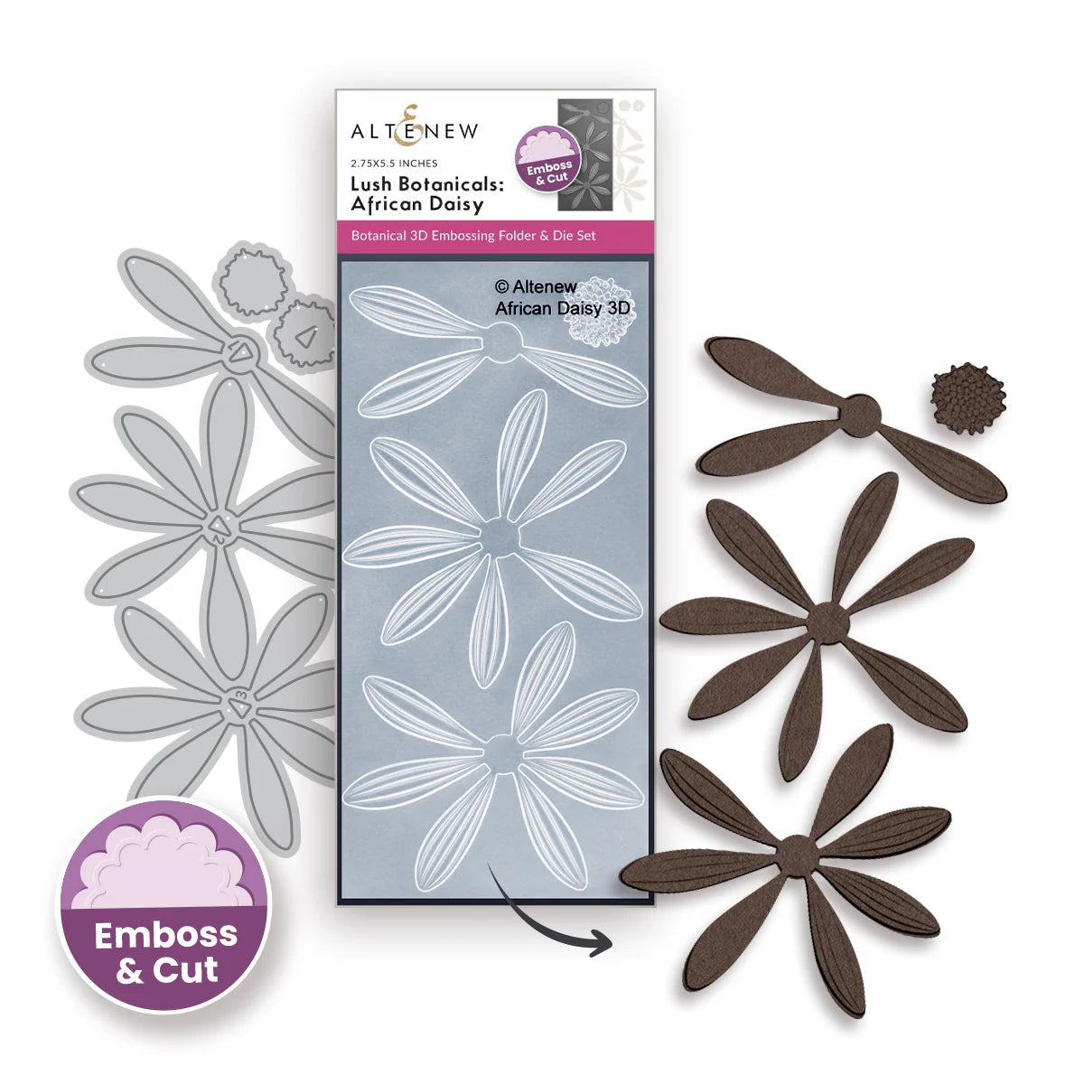 Lush Botanicals - African Daisy - 3D Embossing Folder