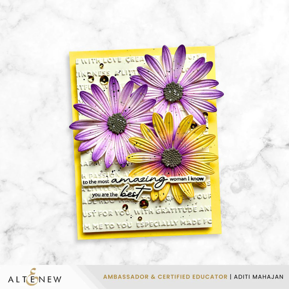 Lush Botanicals - African Daisy - 3D Embossing Folder