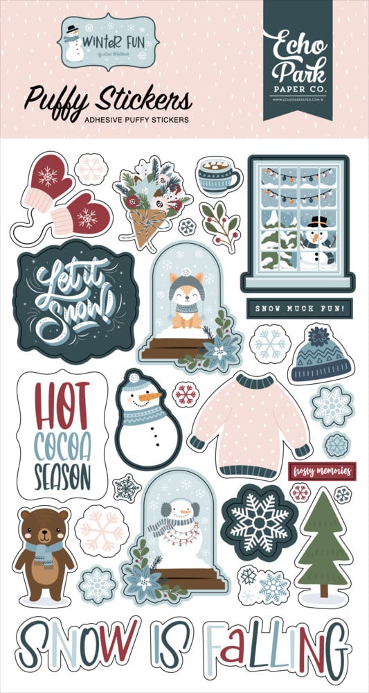 Winter Fun - Puffy Stickers