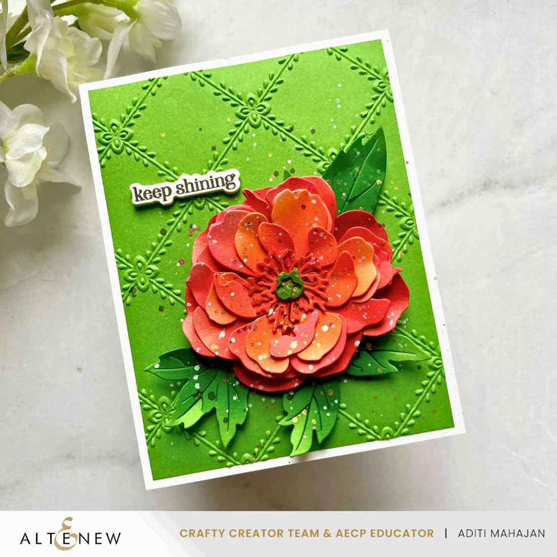 Crisscross Blooms - 3D Embossing Folder