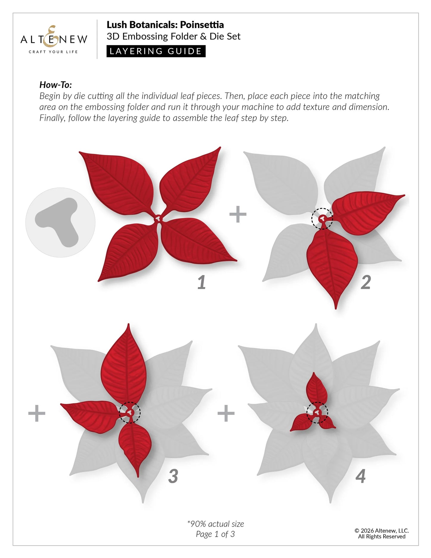 Lush Botanicals - Poinsettia 3D Embossing Folder & Die