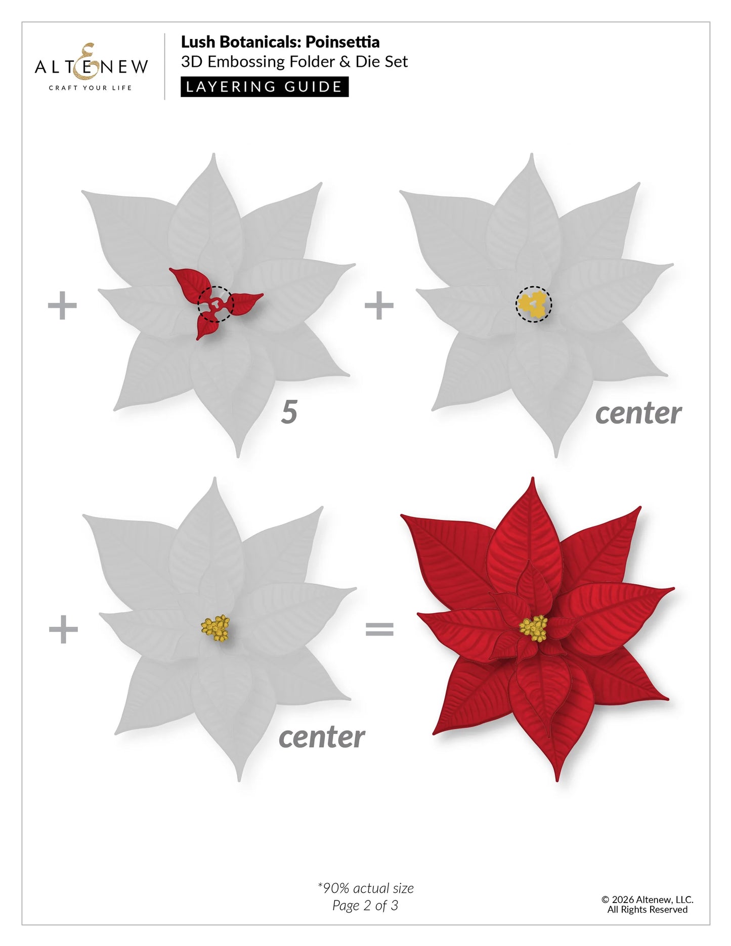 Lush Botanicals - Poinsettia 3D Embossing Folder & Die