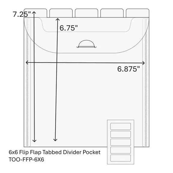 TOO -  Flip Flap Pocket - 6x6 - 10 pack
