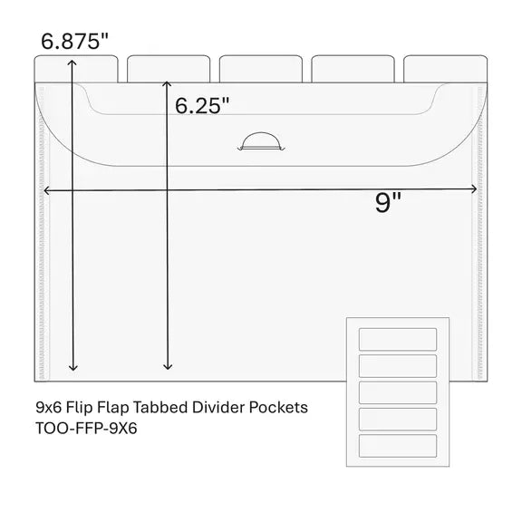 TOO - Flip Flap Pocket - 9x6 - 10 pack