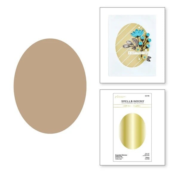 Essentials Glimmer Solid Oval - Hot Foil Plate