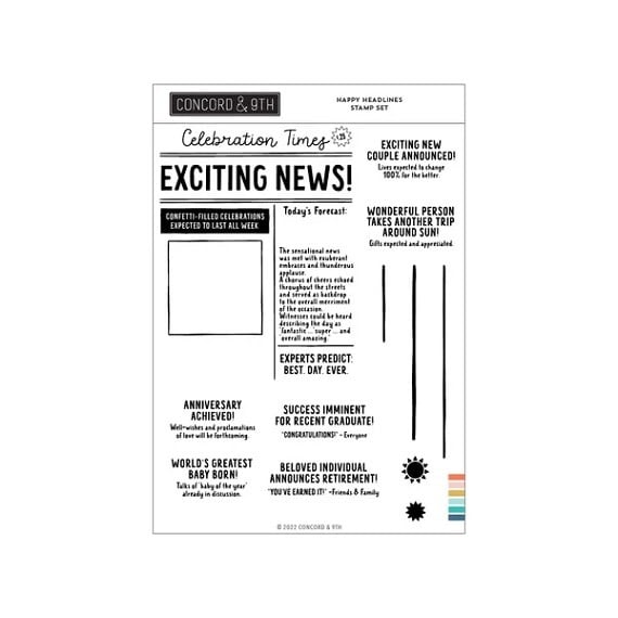 Happy Headlines - Stamps (6 x 8)