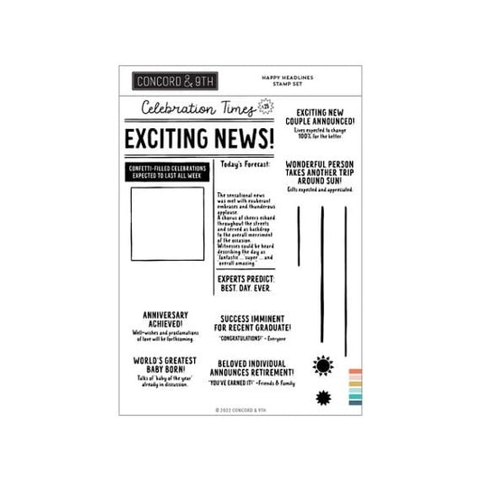 Happy Headlines - Stamps (6 x 8)