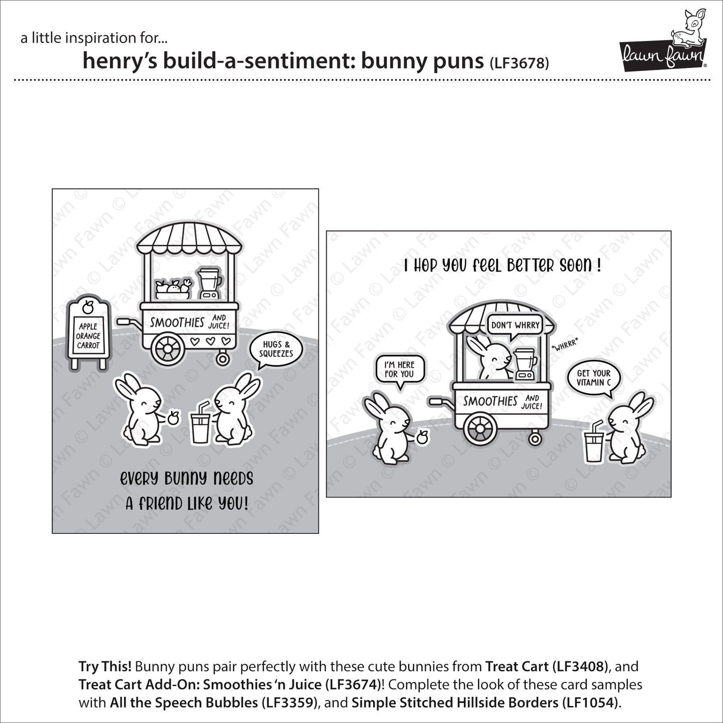 Henry’s Built A Sentiments - Bunny Puns - Stamps