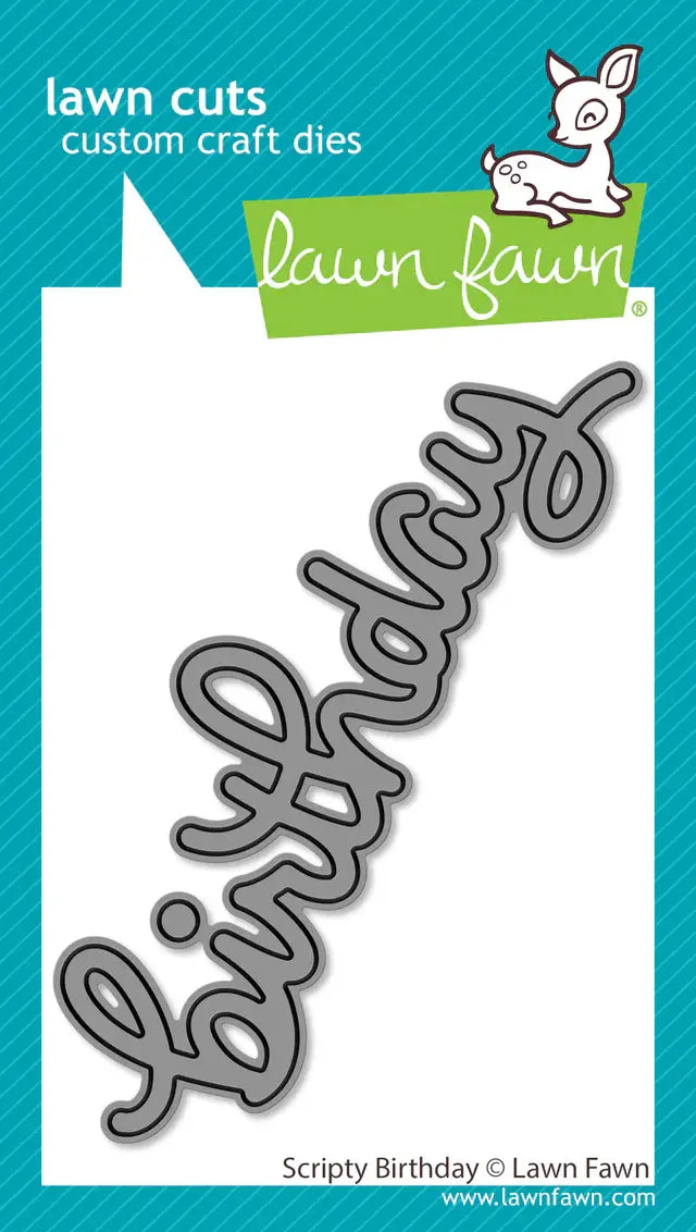Scripty Birthday - Die & Outline