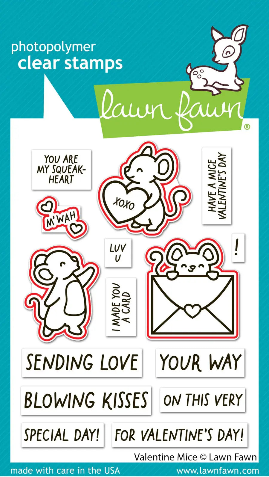 Valentine Mice - Stamps and Lawn Cuts