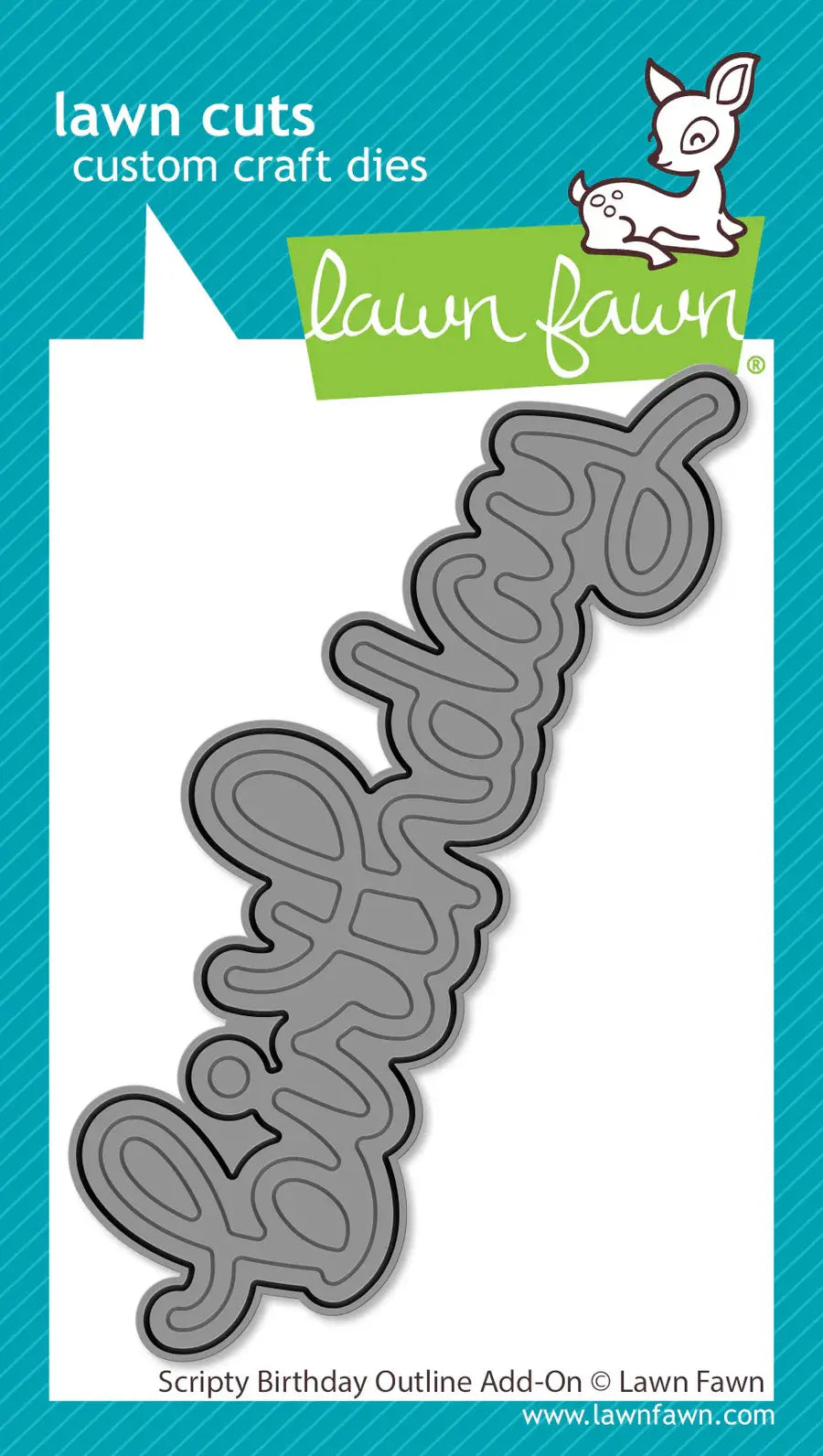Scripty Birthday - Die & Outline