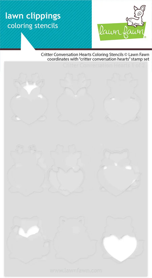 Critter Conversation Hearts Add-On - Coloring Stencils
